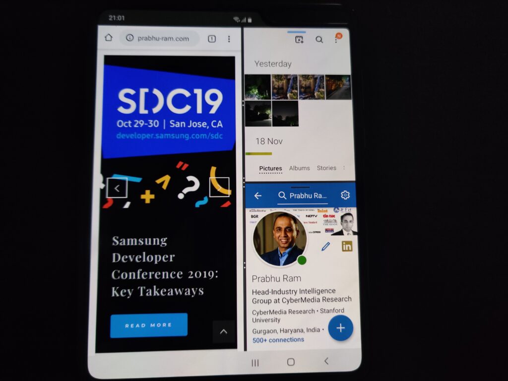 Multitasking on Galaxy Fold