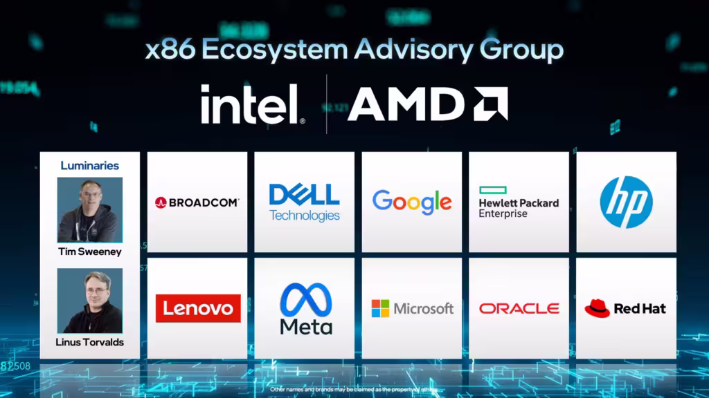 x86 AMD Intel